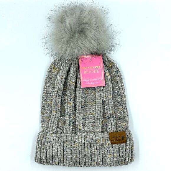 Simply Southern Soft & Cozy Gray Beanie‎ Women’s One Size NWT - Picture 1 of 2